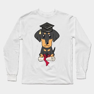 Funny dachshund is graduating Long Sleeve T-Shirt